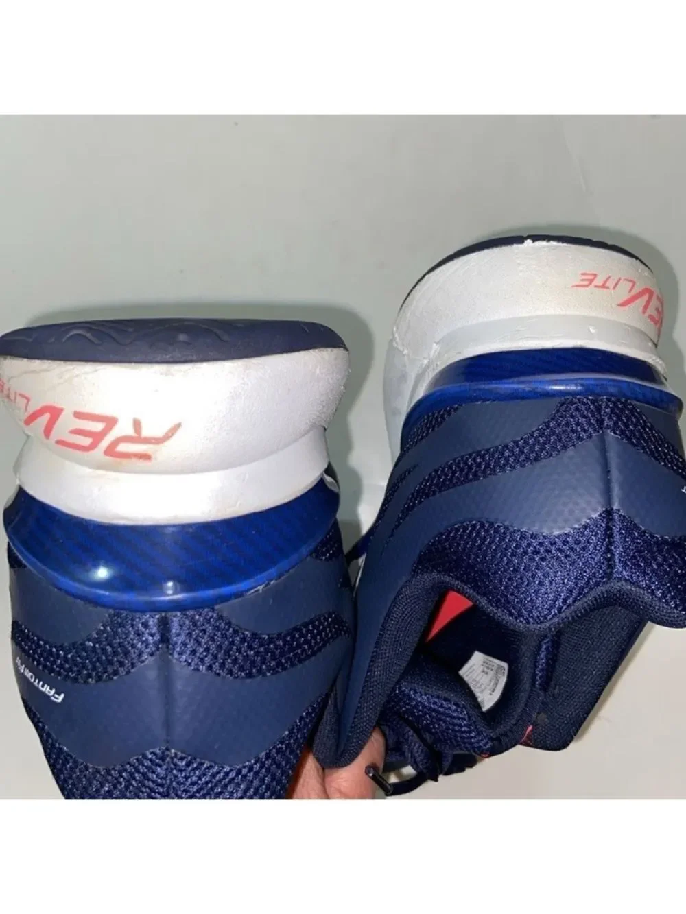 New Balance 1296v2 Men's Navy Athletic Shoes with Coral Accents